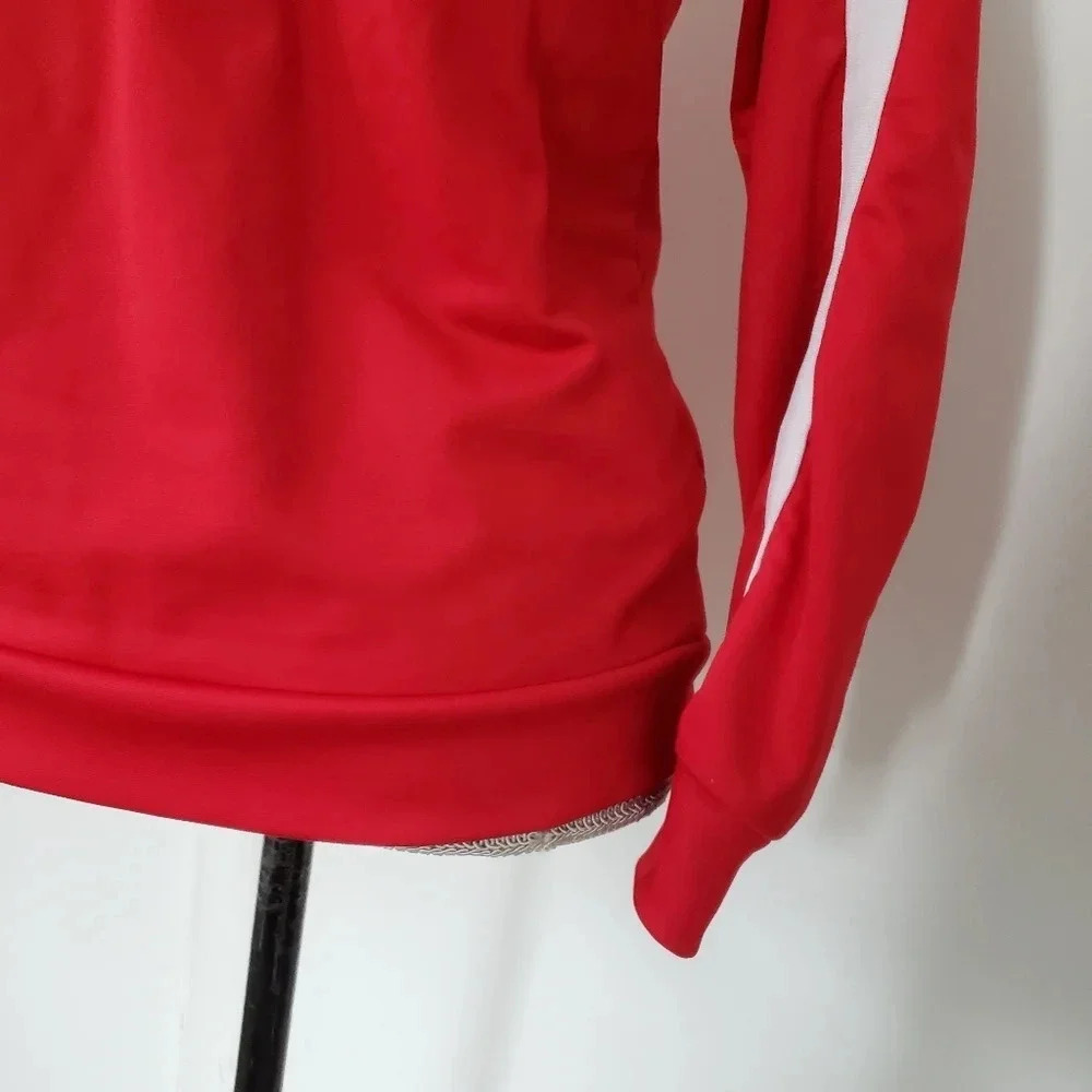 Athletic Track Jacket Juniors Size M (7-9) Red Whi - Picture 5 of 7